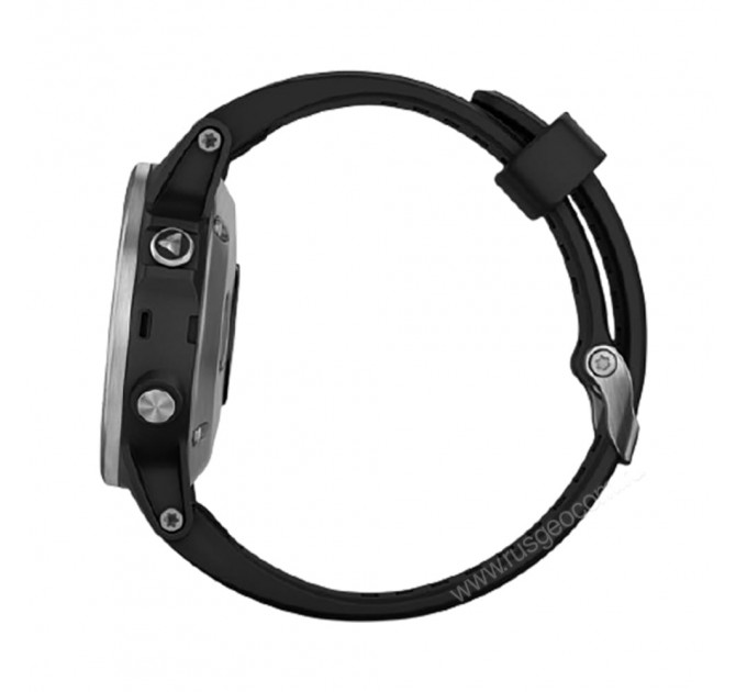 Часы Garmin Fenix 5S Plus серебристые с черным ремешком, 85070, от производителя Garmin