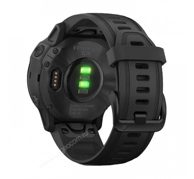 Часы Garmin Fenix 6S Pro черный с черным ремешком, 100123, от производителя Garmin