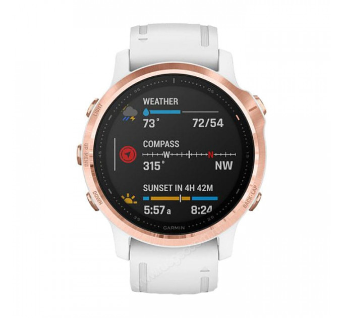 Часы Garmin Fenix 6S Pro розовое золото с белым ремешком, 100122, от производителя Garmin