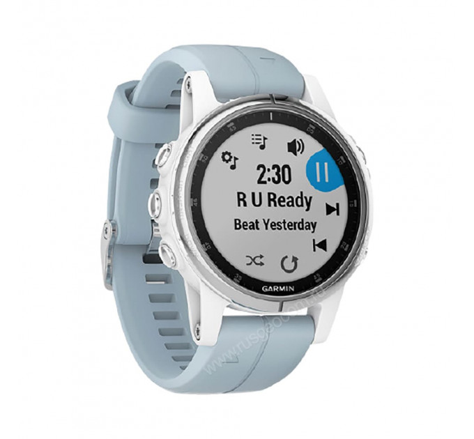 Часы Garmin Fenix 5S Plus белые с голубым ремешком, 85077, от производителя Garmin