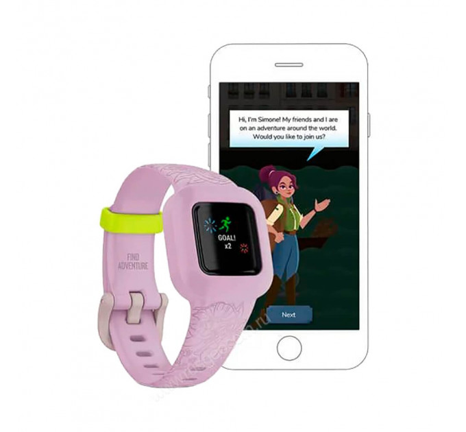 Фитнес-браслет Garmin Vivofit JR 3 Lilac Floral, 107929, от производителя Garmin