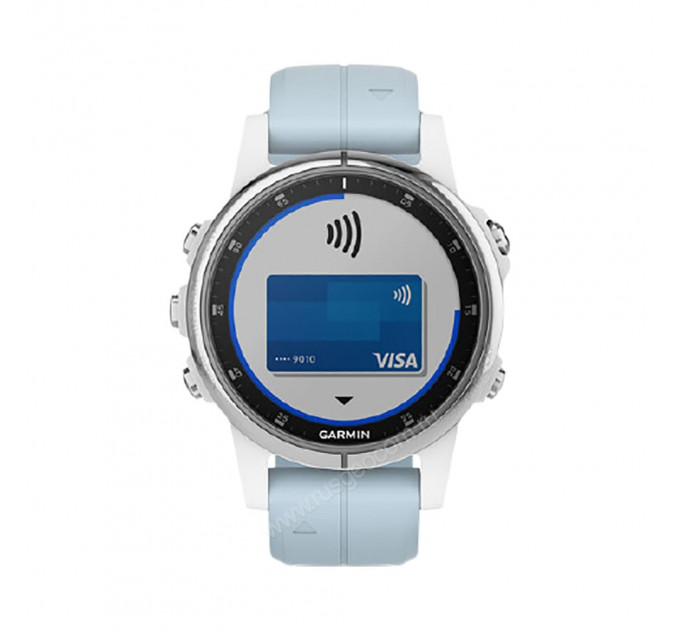 Часы Garmin Fenix 5S Plus белые с голубым ремешком, 85077, от производителя Garmin