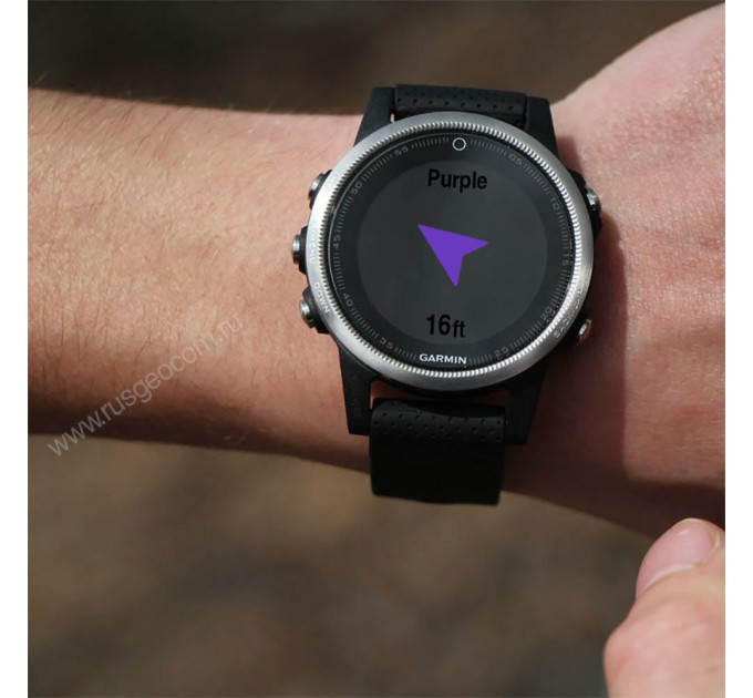 Часы Garmin Fenix 5S серебристые с черным ремешком, 81376, от производителя Garmin