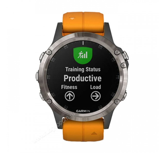Часы Garmin Fenix 5 Plus Sapphire титановый с оранжевым ремешком Россия, 100124, от производителя Garmin