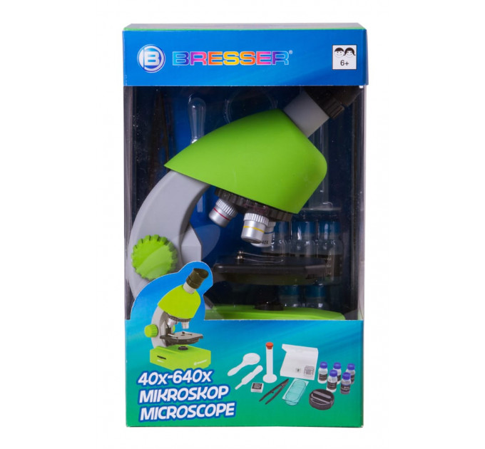 Микроскоп Bresser Junior 40x-640x, зеленый, 70124, от производителя BRESSER