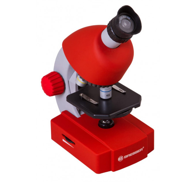 Микроскоп Bresser Junior 40x-640x, красный, 70122, от производителя BRESSER