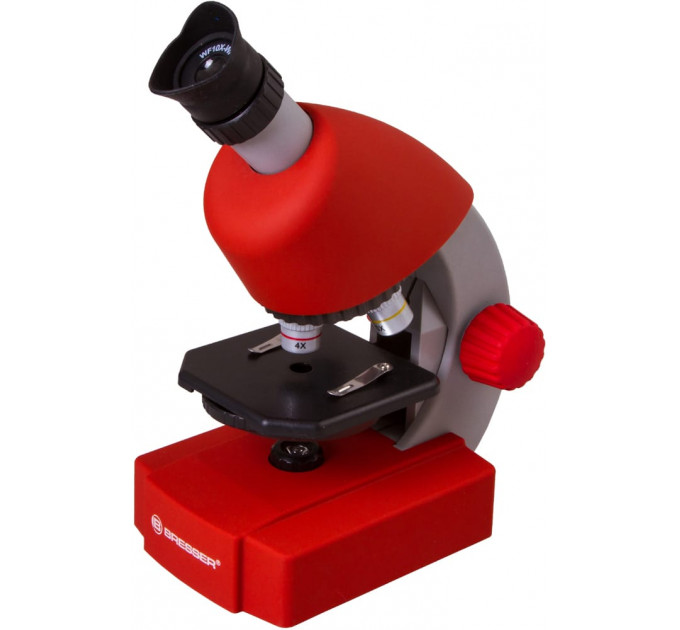 Микроскоп Bresser Junior 40x-640x, красный, 70122, от производителя BRESSER